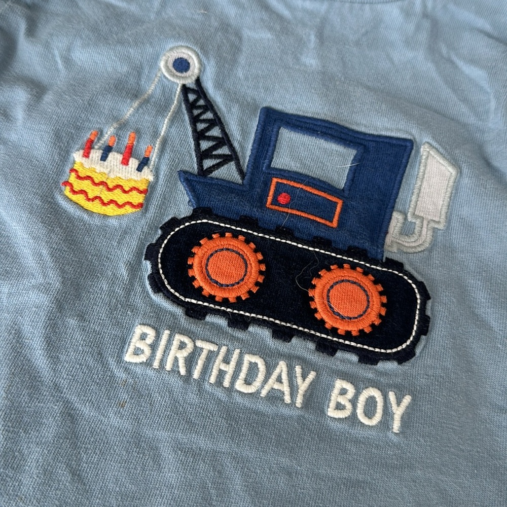 Gymboree toddler boy Blue 'Birthday Boy' Long Sleeve Tee 3T - Picture 2 of 3
